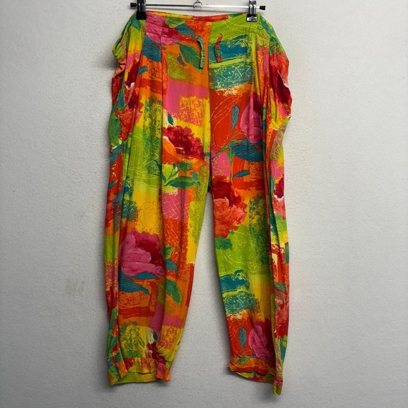 Jams world crop Capri pants drawstring vtg M? - Picture 1 of 5